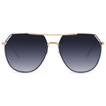 TopFoxx Farrah Midnight Square Aviator Sunglasses