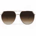 TopFoxx Farrah Brown Tangle-Free Square Aviator Sunglasses