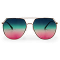 TopFoxx Farrah Pride Tangle-Free Square Aviator Sunglasses
