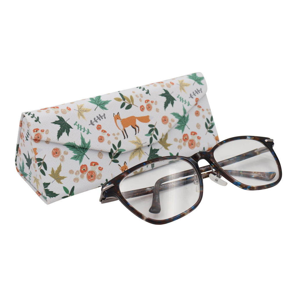 Fox Print Vegan Leather Glasses Case