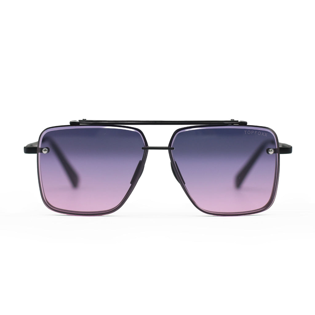 TopFoxx Smaller Bella Faded Purple & Pink Tangle-Free Aviator Sunglasses