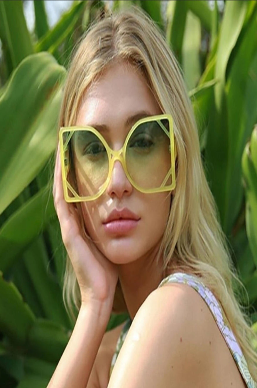 Pretty Little Patriot Boujee Boat sunglasses with stylish frames and tinted lenses, displayed on a white background.
