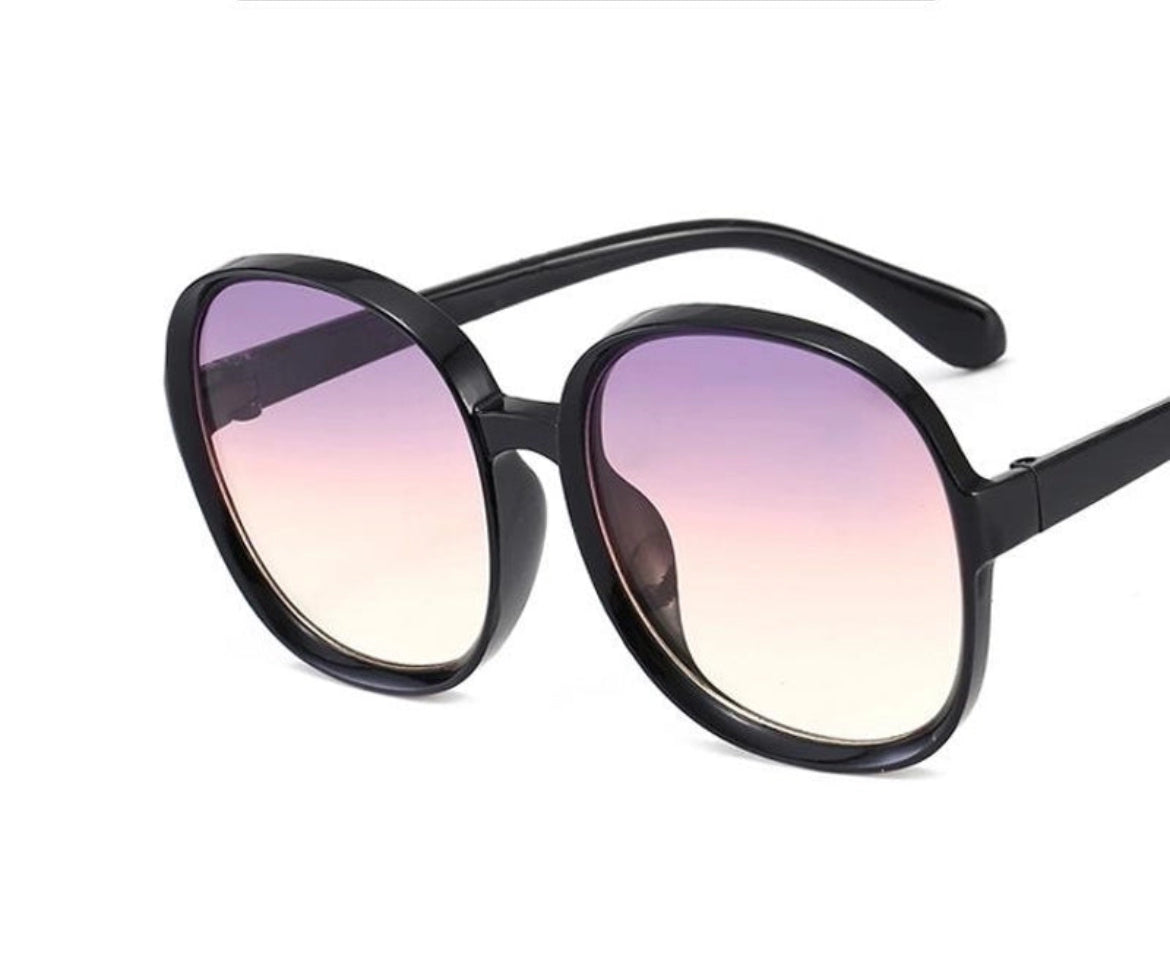 Round Large Frame Sunglasses – Oversized Vintage