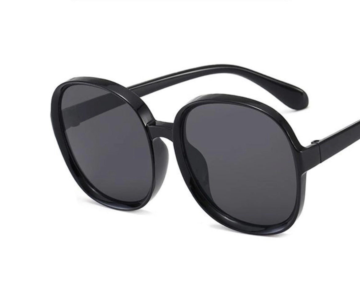 Round Large Frame Sunglasses – Oversized Vintage