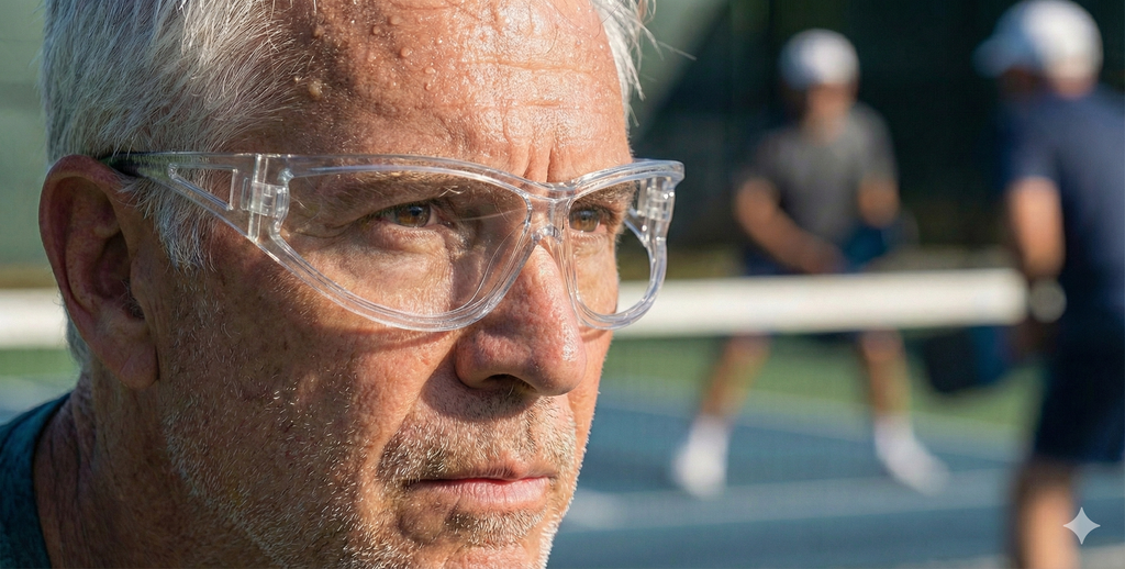 Dink Eyewear Crystal Pickleball Shield – Fog-Free Sport Glasses for Court Play
