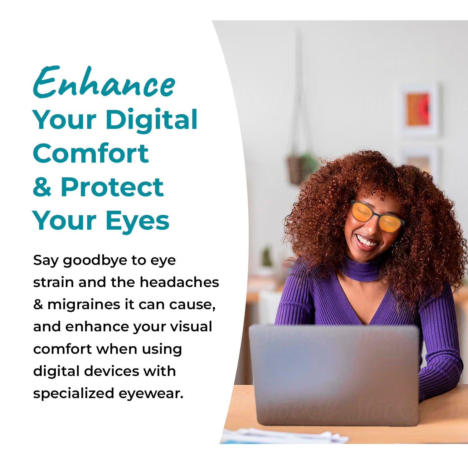 Blue light blocking glasses for kids in black by Sleep ZM, featuring orange accents and designed to reduce screen glare.
