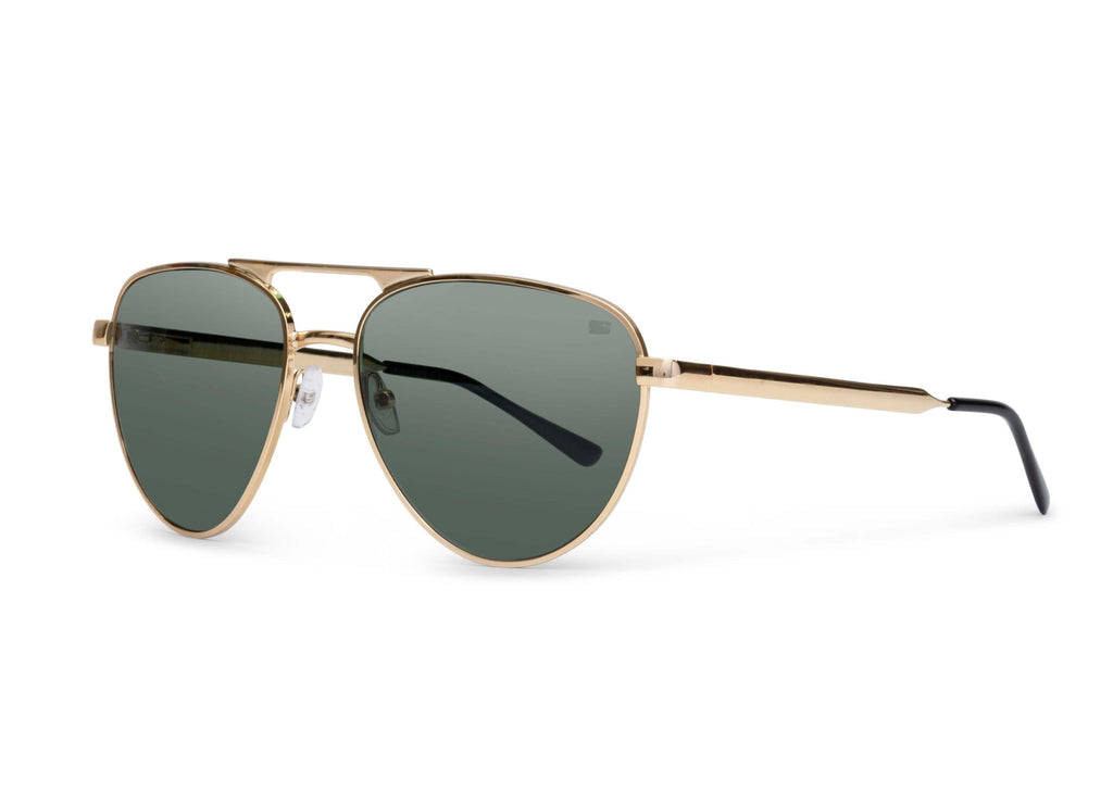Skeleton Optics Dara Aviator Gold Polarized Sunglasses for Men & Women