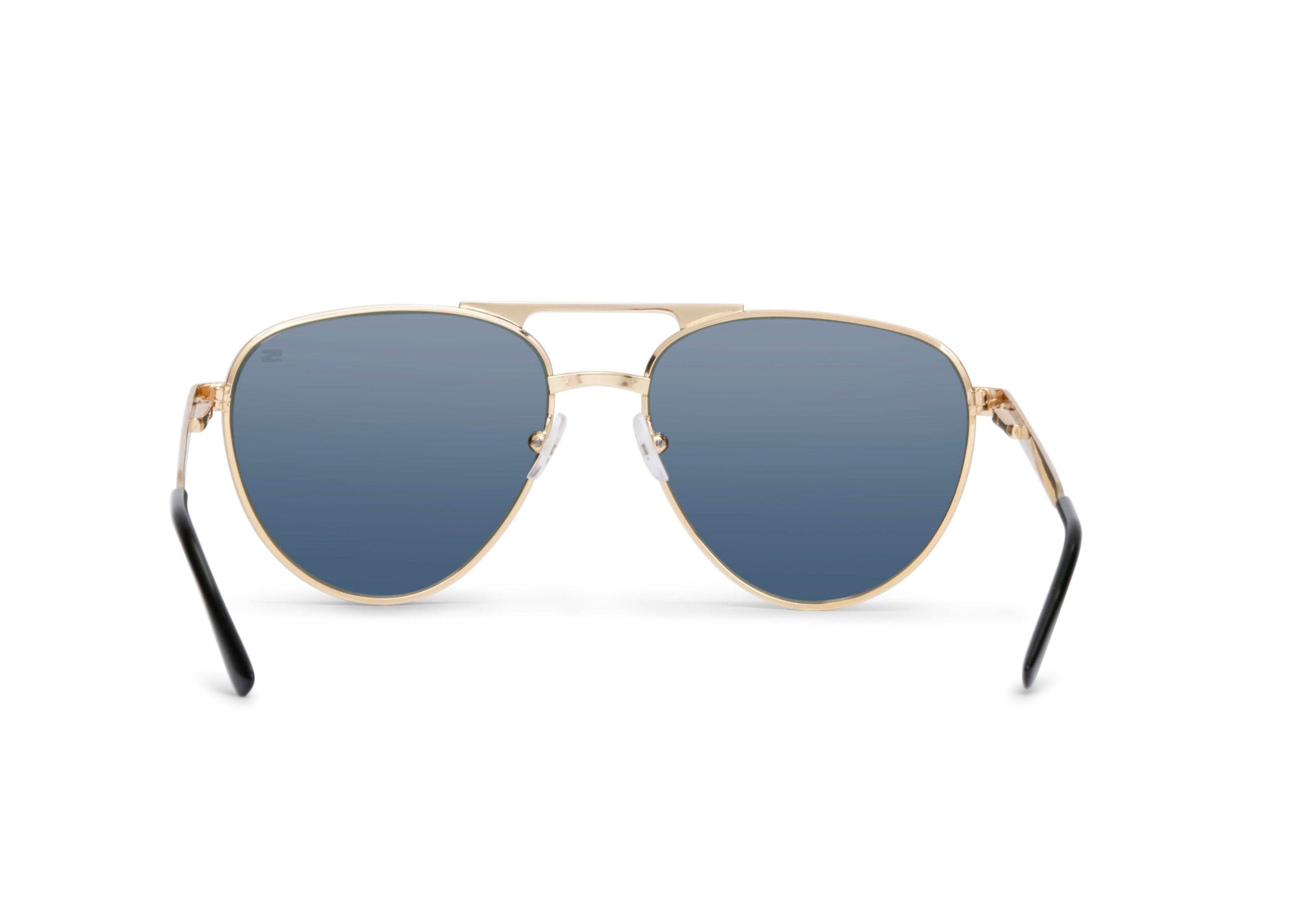 Skeleton Optics Dara Aviator Gold Polarized Sunglasses for Men & Women