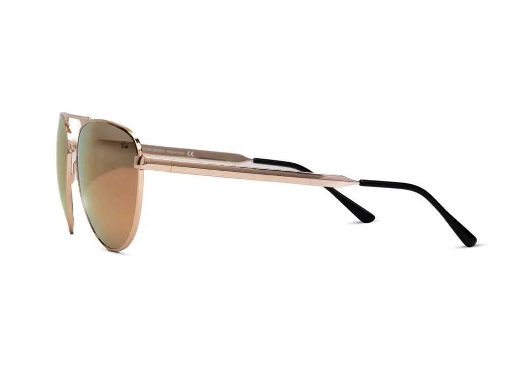 Skeleton Optics Dara Aviator Rose Gold Polarized Sunglasses for Men & Women