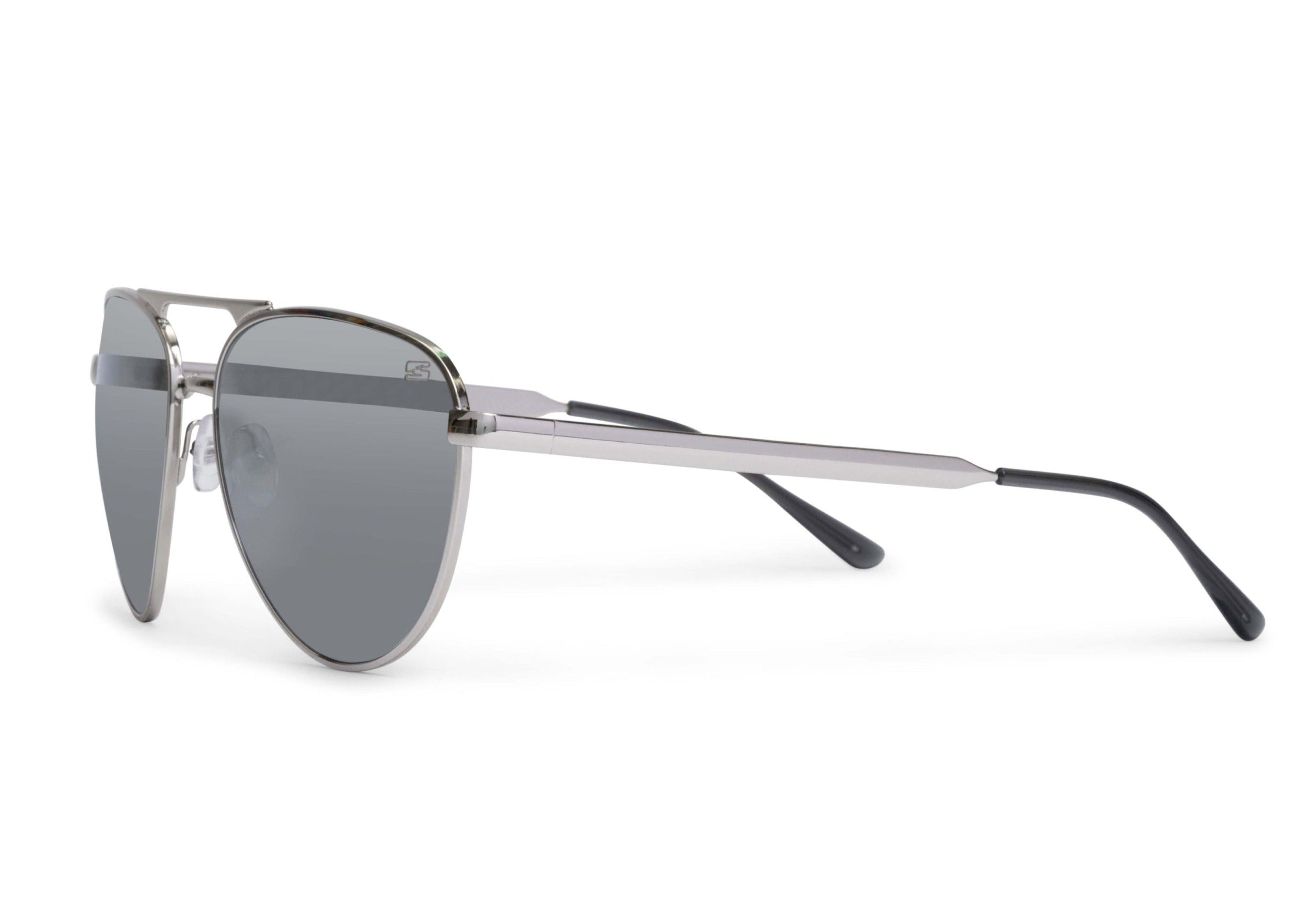 Skeleton Optics Dara Aviator Chrome Silver Polarized Sunglasses for Men & Women
