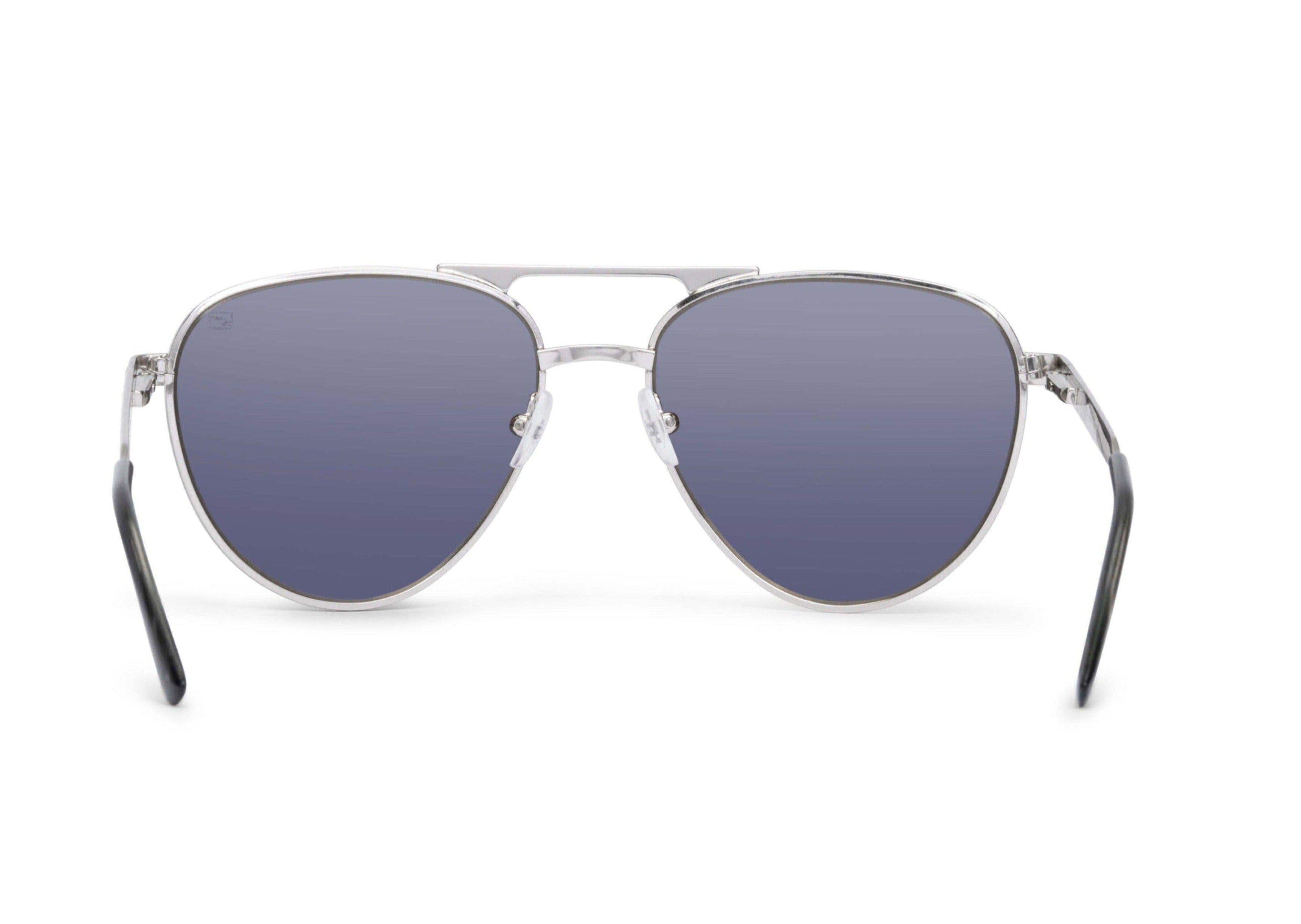 Skeleton Optics Dara Aviator Chrome Silver Polarized Sunglasses for Men & Women