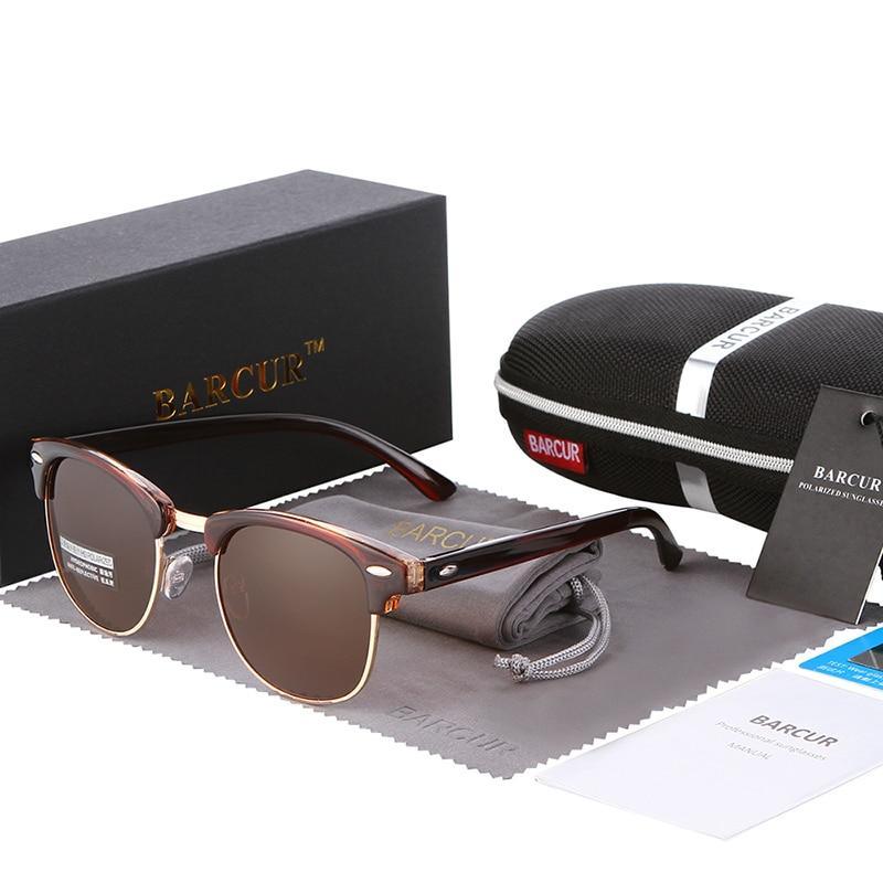Stevvex Barcur polarized retro sunglasses with UV400 protection, featuring round frames and tinted lenses.