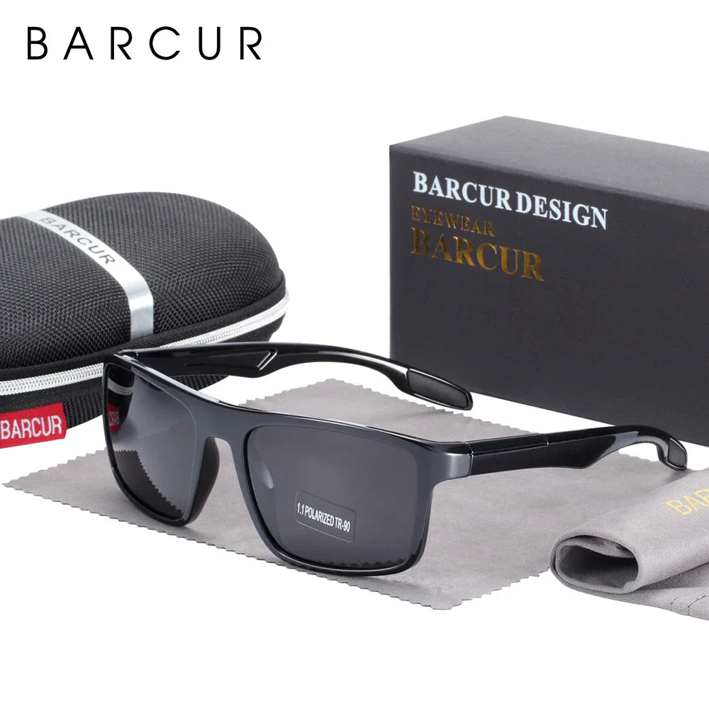 Stevvex BARCUR TR90 ultralight polarized UV400 sunglasses with sleek frame and tinted lenses for sun protection and style.