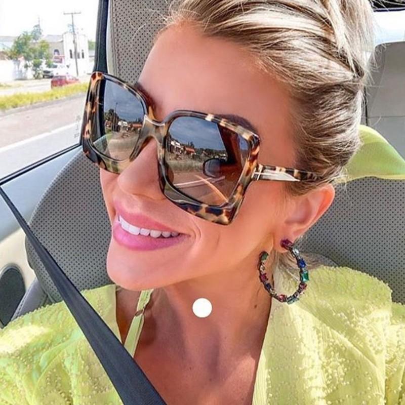 Stevvex oversized square gradient sunglasses with UV400 protection, featuring stylish tinted lenses and bold frame design.