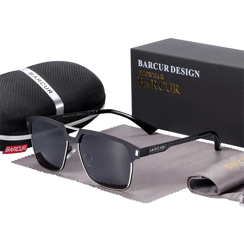 BARCUR Polarized Square Sunglasses – UV400 Men's
