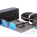 Stevvex Barcur polarized retro sunglasses with UV400 protection, featuring a stylish frame and dark tinted lenses.