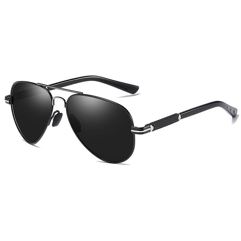 Stevvex aviation pilot style sunglasses with polarized lenses and UV400 protection, featuring a sleek frame and clear lens view.