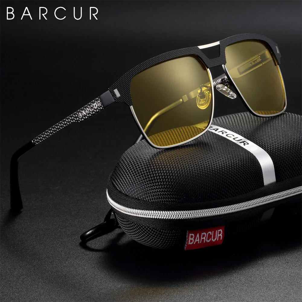 BARCUR Polarized Square Sunglasses – UV400 Men's