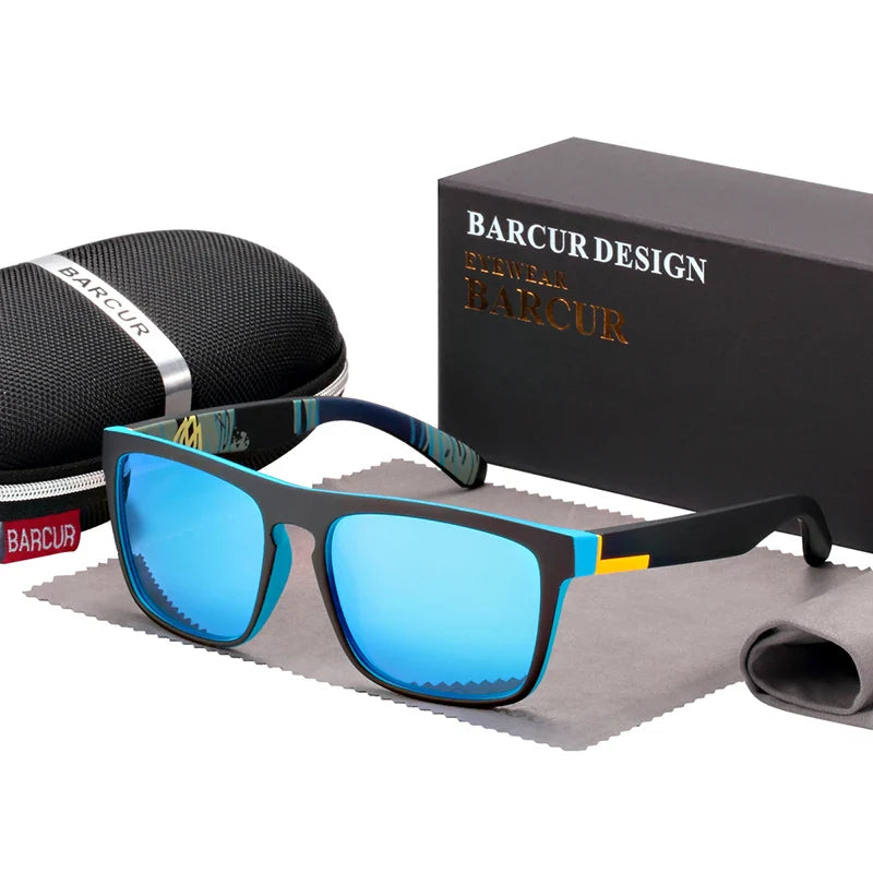 Men's Polarized Square Sunglasses – UV400 Anti-Glare Driving