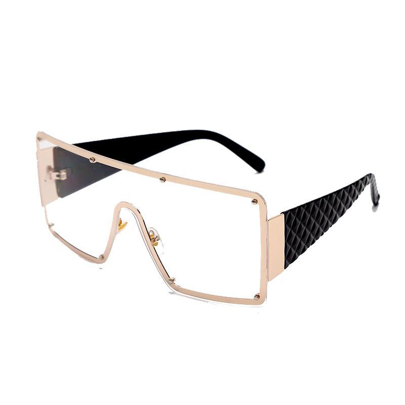 Stevvex Oversized Square Metal Frame Vintage Sunglasses – UV400