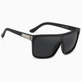 Stevvex Sporty Unisex TAC Anti-Glare UV400 Sunglasses with polarized lenses and sleek black frame.