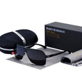 Stevvex polarized UV400 aviator retro sunglasses with metal frames and dark tinted lenses.