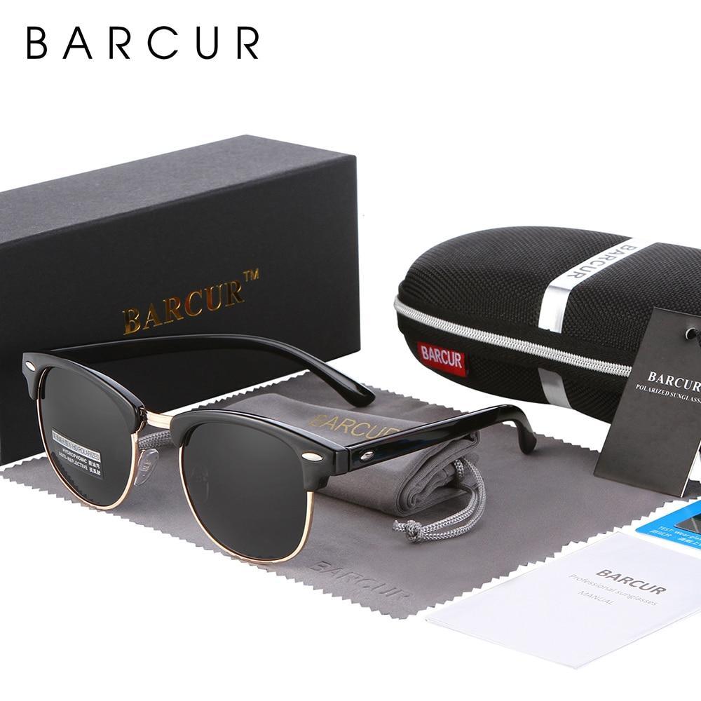 Stevvex Barcur polarized retro sunglasses with UV400 protection, featuring a stylish frame and tinted lenses.