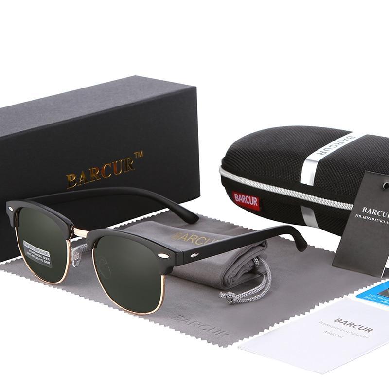 Stevvex Barcur polarized retro sunglasses with UV400 protection, featuring a stylish frame and tinted lenses.