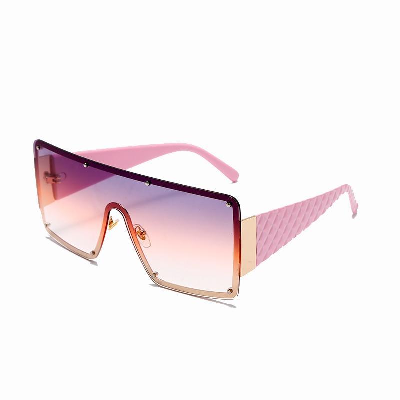 Stevvex Oversized Square Metal Frame Vintage Sunglasses – UV400