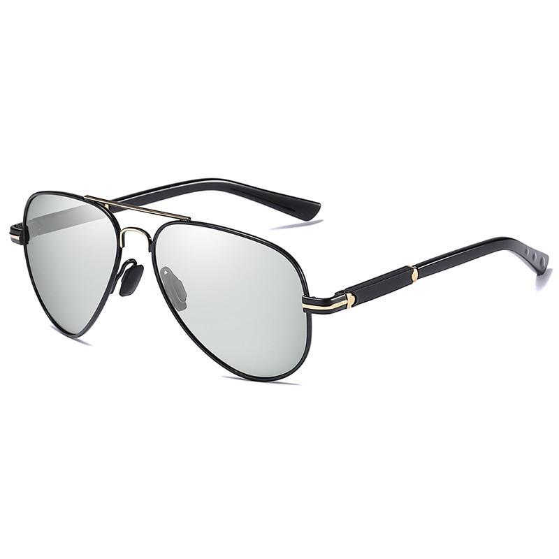 Stevvex aviation-style polarized pilot sunglasses with UV400 protection and a sleek frame, suitable for outdoor flying and driving.