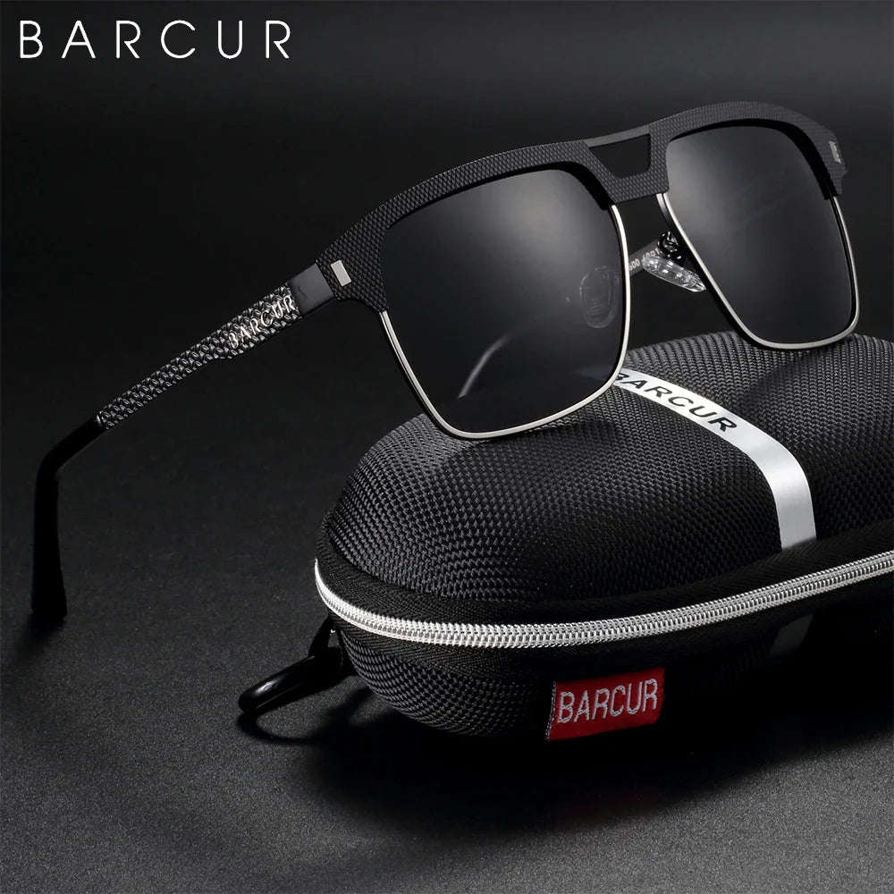 BARCUR Polarized Square Sunglasses – UV400 Men's