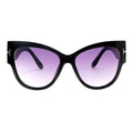 Stevvex oversized cat eye polarized UV400 sunglasses for women with black frames and dark tinted lenses, stylish and protective eyewear.