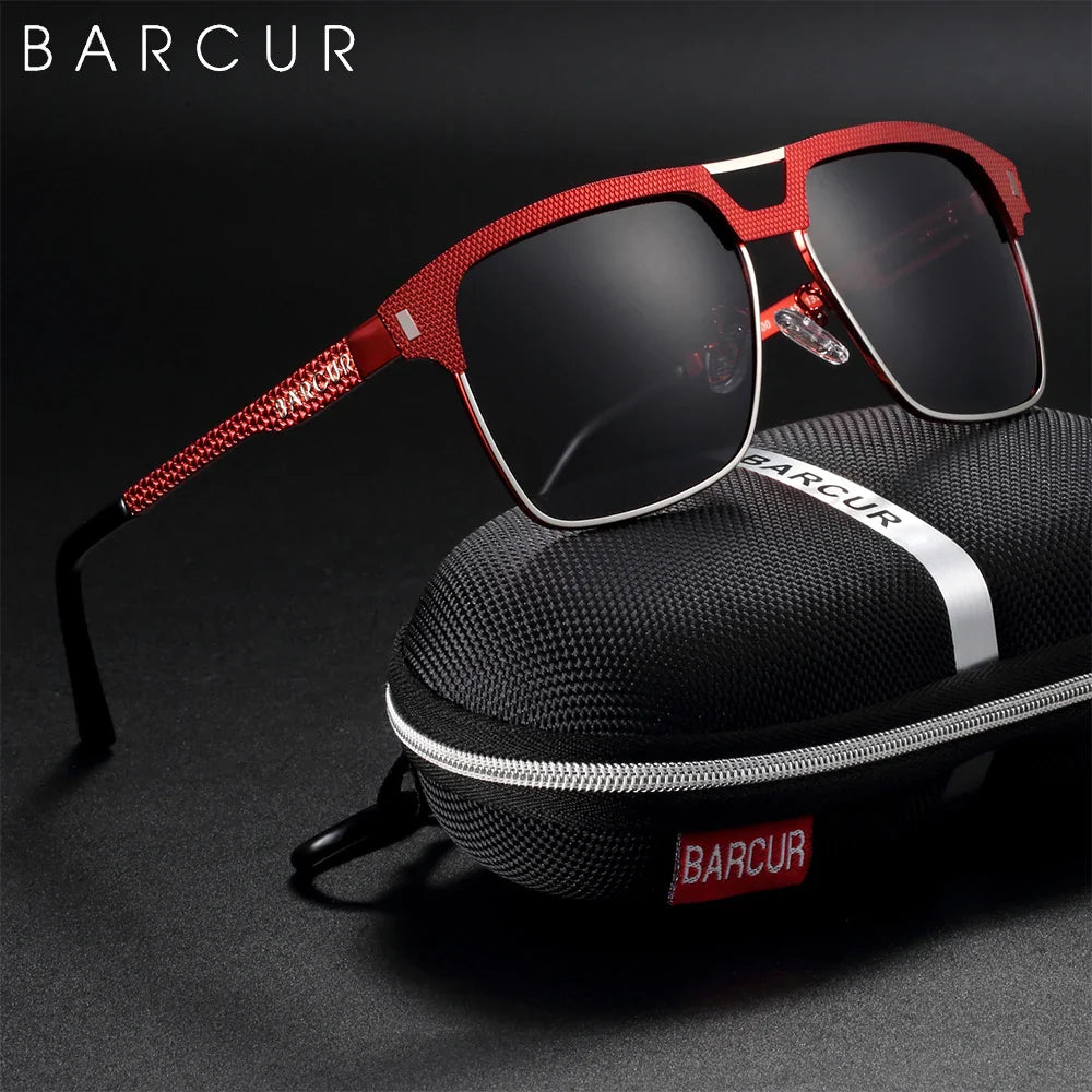 BARCUR Polarized Square Sunglasses – UV400 Men's