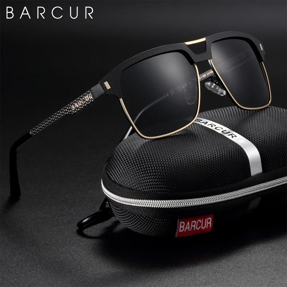 BARCUR Polarized Square Sunglasses – UV400 Men's