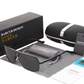 Stevvex luxury men's sunglasses with aluminum frame, polarized UV400 mirror lenses, stylish and elegant for outdoor wear.