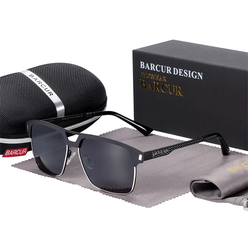 BARCUR Polarized Square Sunglasses – UV400 Men's