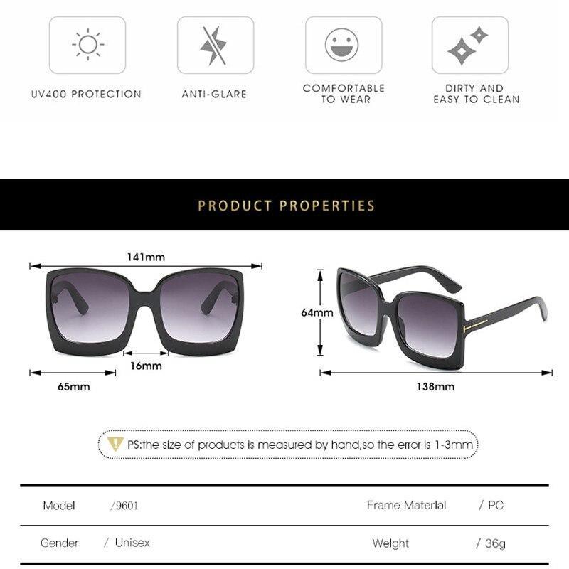 Stevvex oversized square gradient sunglasses with UV400 protection, featuring stylish tinted lenses and bold frame.