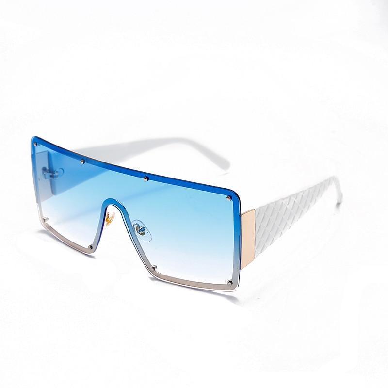 Stevvex Oversized Square Metal Frame Vintage Sunglasses – UV400