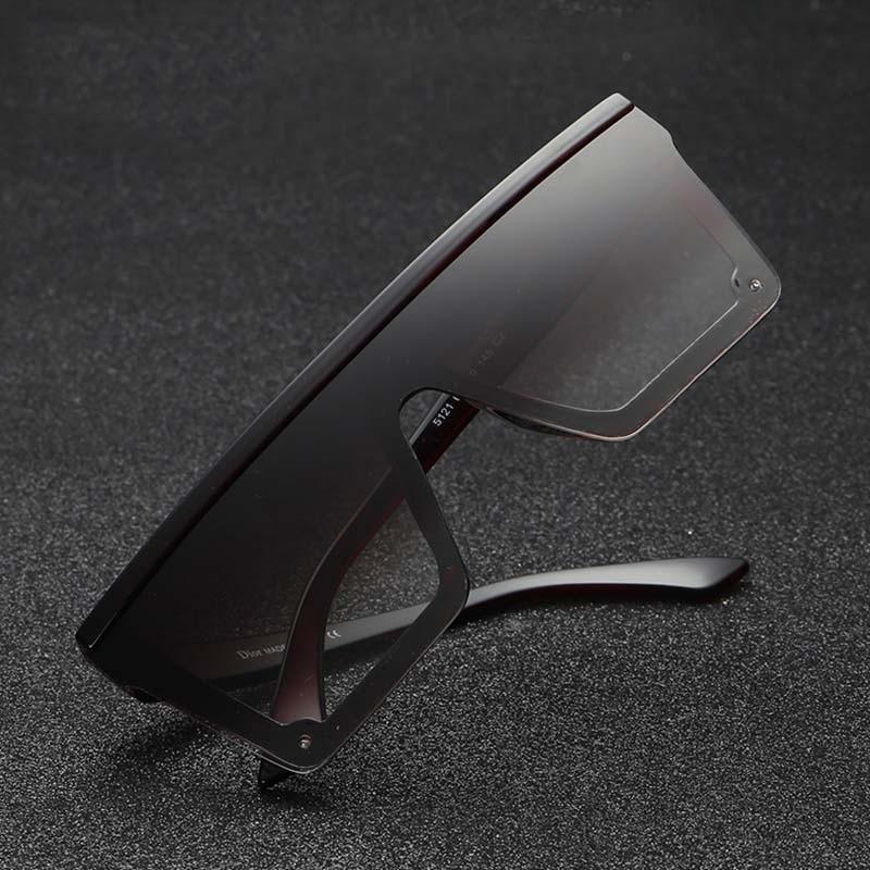 Stevvex Modern Oversized Square Gradient Sunglasses – UV400