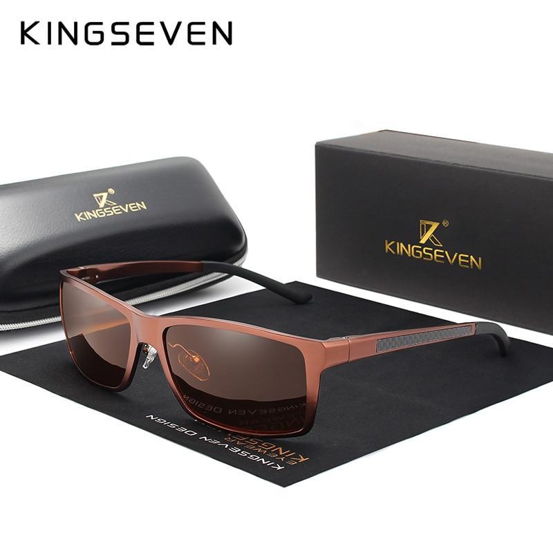 Stevvex unisex polarized aluminum magnesium sunglasses with UV400 protection and stylish dark tinted lenses.