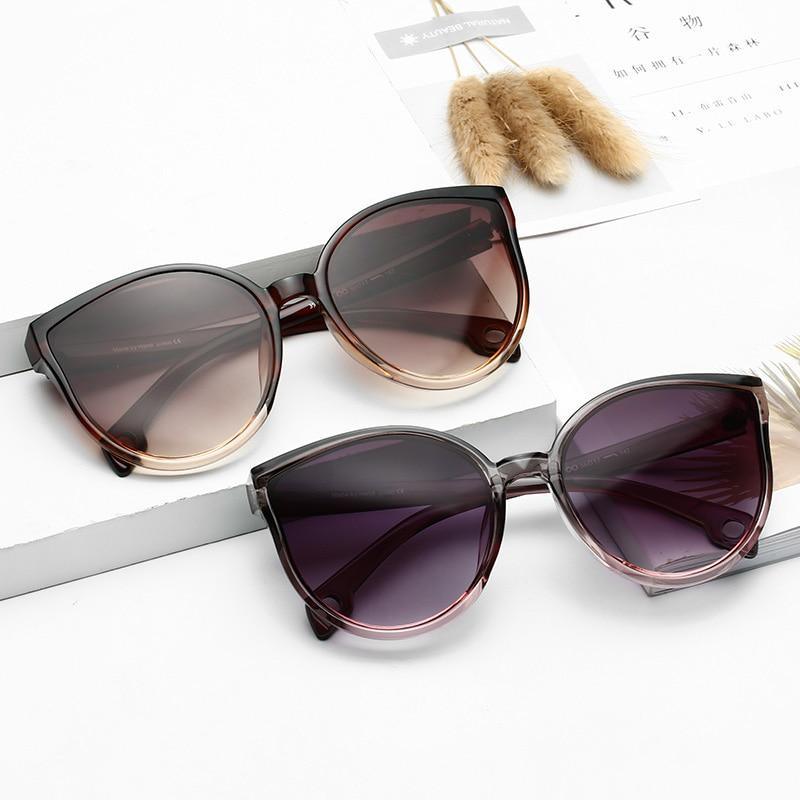 Modern large cat eye sunglasses by Stevvex with UV400 protection for women, featuring bold frames and stylish design.