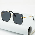 Stevvex Oversized Rimless Square Sunglasses – Bee Decor UV400