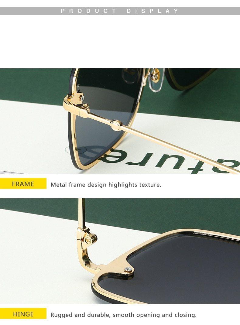 Stevvex Oversized Rimless Square Sunglasses – Bee Decor UV400