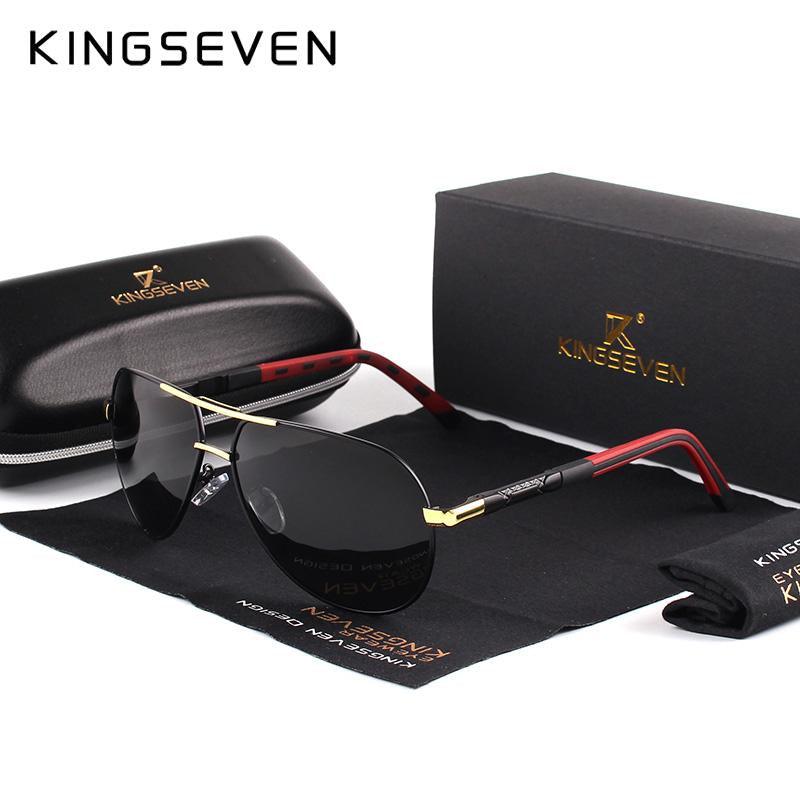 Luxury Stevvex aluminum men's retro aviation sunglasses with polarized lenses and sleek metallic frames.