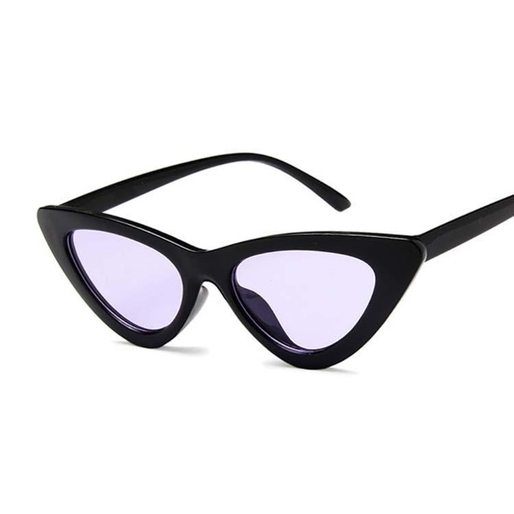 Stevvex retro cat eye sunglasses for women with UV400 protection, featuring black frames and tinted lenses.