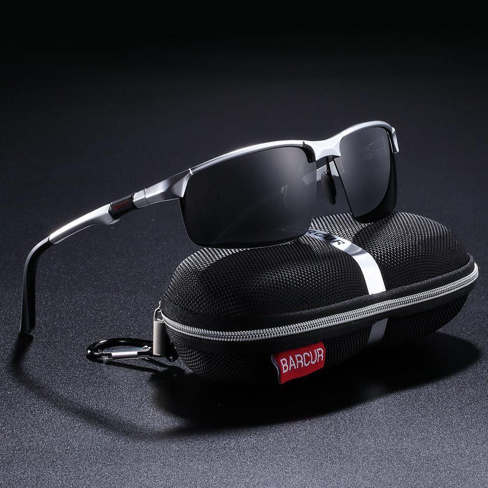 Stevvex sports aluminum polarized UV400 sunglasses with sleek frame and tinted lenses for outdoor activities