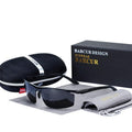 Stevvex luxury men's sports sunglasses with polarized lenses and UV400 protection, featuring sleek, elegant design and dark tinted lenses.