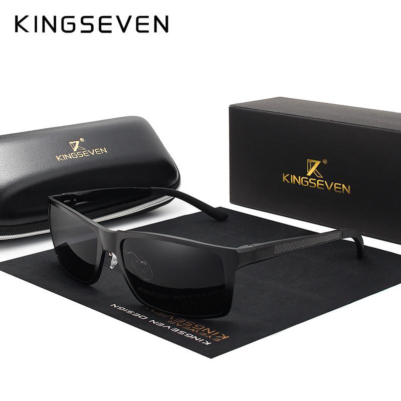 Stevvex unisex polarized UV400 sunglasses with aluminum magnesium frame, featuring dark tinted lenses and modern design.