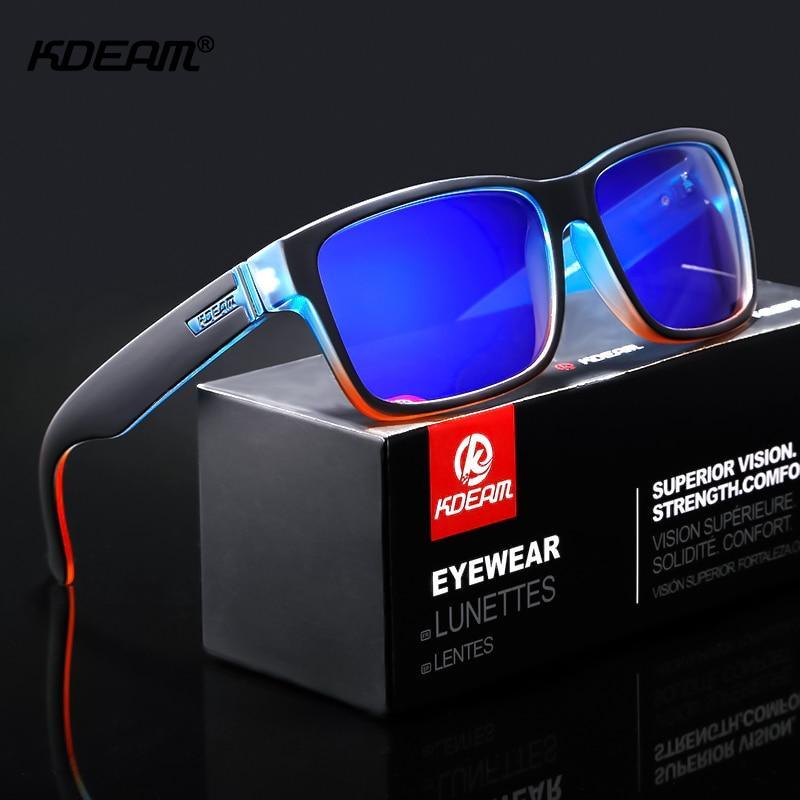 Stevvex photochromatic polarized sunglasses with dark tinted lenses and sleek black frame, designed for stylish eye protection