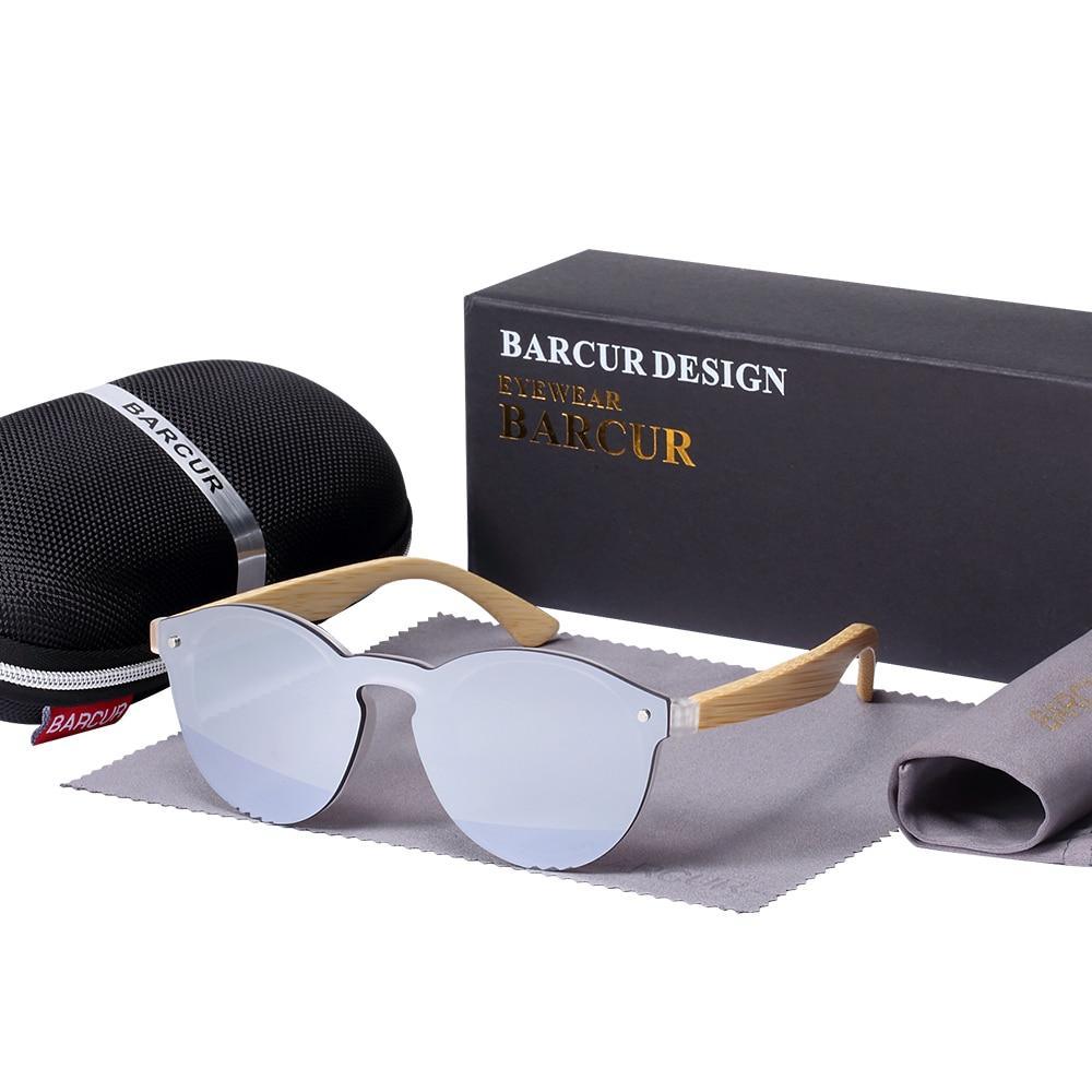 Luxury bamboo wood round sunglasses by Stevvex with UV400 protection, featuring natural bamboo frames and round lenses.